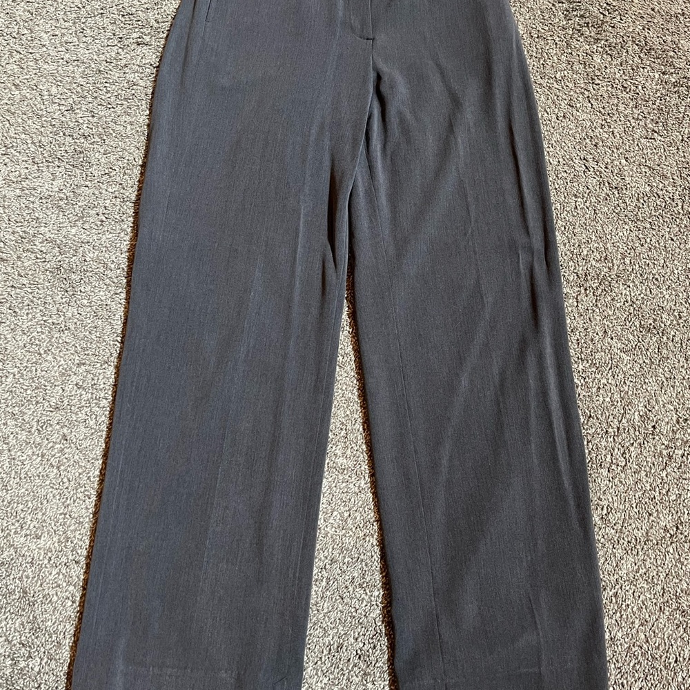 Ladies Eddie Bauer Gray Dress Flat Front Pants Sz 10 Trousers EUC Dress Slacks